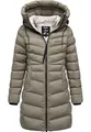 REPUBLIX Damen Gefütterte Winter Jacke Mantel Parka mit großer Kapuze RJ-8023 Olive S