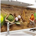 danario Küchenrückwand Folie selbstklebend - Matt - Spritzschutz Küche - versteift & robust 500 cm x 60 cm