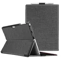 Fintie Hülle für Microsoft Surface Pro 7/7 Plus / 6/5, Business Schutzhülle mit Harter Schale, anpassbarer Betrachtungswinkel, Kompatibel mit Type Cover Tastatur, Dunkelgrau
