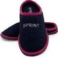 Pantoffeln aus Filz, Hausschuhe rutschfeste Slippers, Schluffen für Sie und Ihn, navy-pink Gr.37 - 37