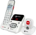 Geemarc AMPLIDECT 295 SOS-Pro Schnurloses Seniorentelefon Anrufbeantworter, inkl. Notrufsender Beleu
