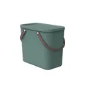 Rotho Albula Aufbewahrungsbox 25l mit Deckel, Kunststoff (PP recycelt), grün, 25l (40.0 x 23.5 x 34.0 cm)
