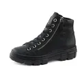 Paul Green Damen Hightop-Sneaker, Frauen High-Top Sneaker,Strassenschuhe,Freizeitschuhe,Turnschuhe,Laufschuhe,schnürer,Schwarz (Black),37 EU / 4 UK
