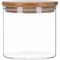 500ml Vorratsglas mit Bambusdeckel, luftdicht, stapelbar, Spülmaschinenfest und Mottensicher