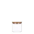 TALK-POINT Vorratsdosen aus Glas mit Bambusdeckel, Vorratsgläser, Glasbehälter | 350 ml - 2200 ml | luftdicht, Spülmaschinenfest, Mottensicher (500 ml)