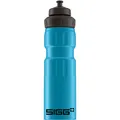 SIGG - Alu Fahrrad Trinkflasche - WMB Sports Blue Touch - Mit 3-Stufen-Sportverschluss - Klimaneutral Zertifiziert - Auslaufsicher - Federleicht - BPA-frei - Sport & Fahrrad Zubehör - Blau - 0,75L