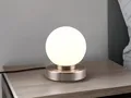 Kleine Tischleuchte mit Glaskugel Weiß Ø12cm - LED per Touch stufenweise dimmbar