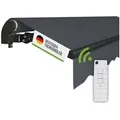 empasa Gelenkarmmarkise "START PLUS" elektronische Markise für Balkon & Terrasse, mit Fernbedienung grau 400 cm x 250 cm