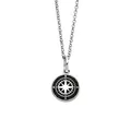 DUR Schmuck Kette KOMPASS 2.0 Lavasand Silber 925/- rhodiniert 45cm (K2972)