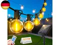 Solar Lichterkette Aussen Wasserfest 15M - LED Solarlichterkette Außen 20+1 G40