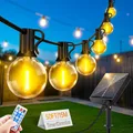 Solar Lichterkette Aussen Wasserfest 15M - LED Solarlichterkette Außen 20+1 G40
