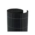 Videx Balkon-Sichtschutz PVC Rügen | anthrazit |90 x 300 cm| 100% Blickdicht ohne Abstand zwischen Röhrchen | Premium-Qualität Made in Germay |stabile wetterfeste Sichtschutzmatte