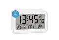 ADE Funkwecker mit Kalender, Thermometer und Beleuchtung idealer Reisewecker mit Snooze, inkl. AAA Batterien