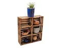 Teramico Holzkiste Vintage Deko Holzkisten 40cm 6er Set, Aufbewahrungsbox