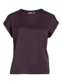 Vila T-Shirt Satin Blusen Kurzarm Basic Glänzend VIELLETTE VIELLETTE S/S SATIN TOP/SU - NOOS