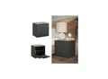 Vicco Nachttisch Betti, 50 x 50 cm, Anthrazit Sonoma mit 1 Klappe, Schlafzimmer