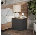 Vicco Nachtschrank Betti, Anthrazit/Eiche, 50 x 50 cm (1-St)