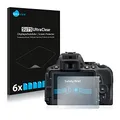 Savvies 6 Stück Schutzfolie für Nikon D5500 Displayschutz-Folie Ultra-Transparent