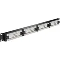 Goobay CAT 5e 19-Zoll (48,3 cm) Patch Panel, 24 Port, (1 HE) UTP ungeschirmt, schwarz UTP