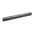 Wentronic Goobay CAT 5e 48,30cm (19") Patch Panel, 24 Port, Schwarz - UTP ungeschirmt, Schwarz (93865)