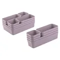 Gariella 1x Schubladen-Organizer Set Aufbewahrungs-Box Einteiler verstellbar flieder