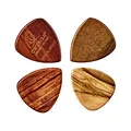 ORTEGA GUITARS Holz Picks Sortiment OGPW-MIX4-4er Pack/Olive/Padouk/Sandel/Chacate