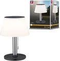 Paulmann Solar-Tischleuchte Lillesol 94309 | LED 0,8W 75lm 3000K warmweiß | 3-fach dimmbar | IP44 | Edelstahl Ø20cm