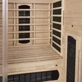 Artsauna Infrarotkabine Kiruna90 mit 4 Vollspektrum- & 3 Flächenstrahler, 1 Person, 90 x 90 x 190 cm, LED Farblicht & Glastür, Infrarotsauna Sauna