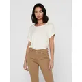 ONLY T-Shirt ONLMOSTER – Kurzarmshirt mit Aufschlag und klassischem Look Viskosemischung, regular fit weiß L (40)
