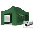 TOOLPORT  3x6m Aluminium Faltpavillon, inkl. 4 Seitenteile, dunkelgrün - (600223)