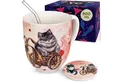 Yang Chai Becher 900ml, große Teetasse - Jumbotasse Geschenkset mit Untersetzer, Pozellan, Kaffeetasse, Riesentasse, Jumbo Tasse