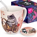 Katzentasse 900ml - Jumbo Becher, Katze Teetasse, Suppentasse - YC CatiCat