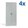 4er Set 4 x Metall Leichtbauschrank Werkzeugschrank Eco 4 Böden 180x81x39 cm