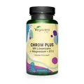 Vegavero Chrom Plus | 90 Kapseln | 250 µg Chrom pro Kapsel | Vegan