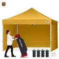 Pop-Up-Gazebo mit Seitenwänden und Türwand 2,5x2,5m