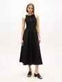 Tommy Hilfiger A-Linien-Kleid GOLD BUTTON POPLIN MIX DRESS Baumwollmischung, mit goldfarbenen Knöpfen