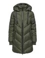 JDY Damen Steppjacke JDYSkylar Padded gesteppter Parka mit Kapuze 15207784 Forest Night/Black XS