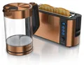 Arendo Frühstücksset, 2200W Wasserkocher / Edelstahl Toaster, Kupfer