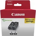 Canon PGI-35BK Twin Pack - 2er-Pack - 9,3 ml - Schwarz - original - Hängebox - Tintenbehälter - für PIXMA iP100 with battery, iP110, iP110w, TR150 with Battery Pack