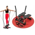 Hop-Sport Stepper HS-045S Slim, Swing Stepper mit LCD-Bildschirm, Stepper für Zuhause mit seitlichen Haltegriffen - platzsparend und stabil - Schwarz/Rot