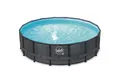 PolyGroup Framepool PolyGroup Elite Frame Pool rund - Rattan dunkel gr (Einzelbecken)
