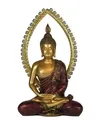 Buddha mit Aura Mönch Deko Thai Figur Shaolin Skulptur Statue Zen Feng Shui