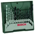 Bosch Accessories Bosch 15tlg. Mini-X-Line Spiralbohrer Mixed-Set (Holz, Stein und Metall, Zubehör Bohrmaschine)