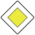 Verkehrsschild, 306, 600 x 600 mm Vorfahrtstraße RAL-Gütezeichen Folie RA1