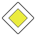 Adco Verkehrszeichen 306, 600 x 600 mm Vorfahrtstraße RAL-Gütezeichen Folie RA1