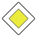 Adco Verkehrszeichen 306, 600 x 600 mm Vorfahrtstraße RAL-Gütezeichen Folie RA1