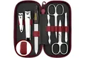 marQus Maniküre-Pediküre-Set Maniküre Set Solingen - Vergleichssieger mit Top Preis/Leistung, Echt Leder Etui handlich und weich, 7teiliges Nagelset aus glanzvernickeltem poliertem Stahl