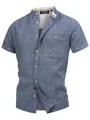 Indicode Herren INHelmer Kurzarm-Hemd mit Stehkragen | Herrenhemd Männerhemd Navy, XXL