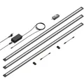 ledscom.de 3er Set LED Unterbauleuchte SIRIS schwarz matt mit Bewegungsmelder, flach, 114cm, je 1261lm, warmweiß