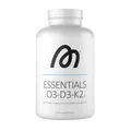 MORE Essentials O3-D3-K2, 240 Fischöl Kapseln mit 1000mg EPA & 500mg DHA pro Tag, Vitamin D3 & Vitamin K2, Kapselhülle aus Rindergelatine